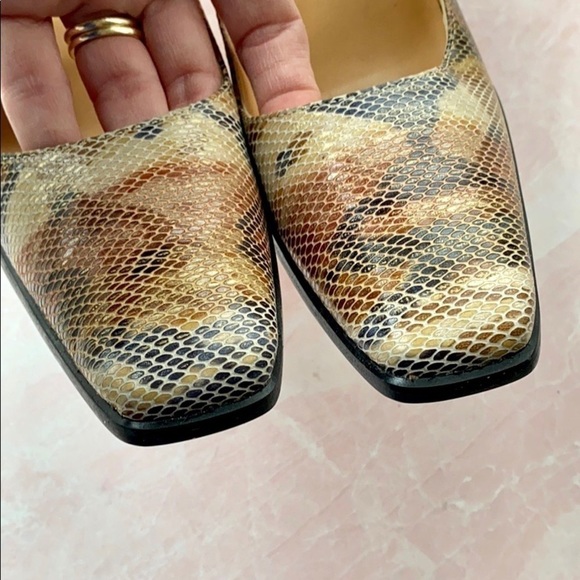 VTG Sacha London Camo Snakeskin Heels Sz 7AA - Picture 7 of 14
